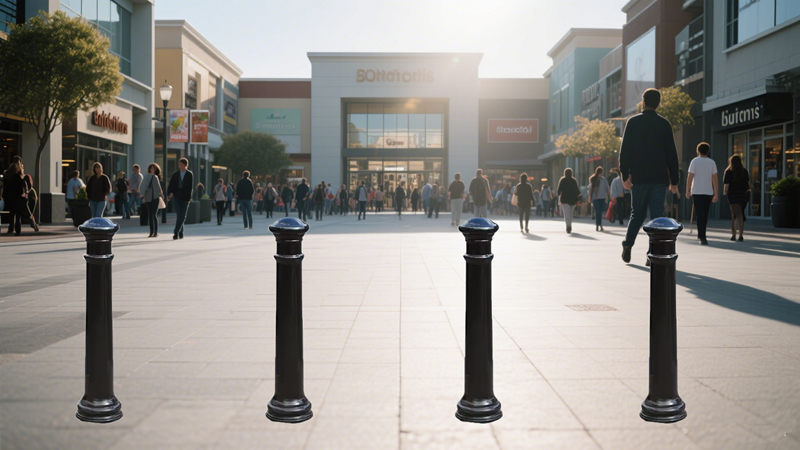 Commercial Grade Cast Iron Bollards for Shopping Center Protection